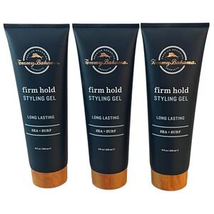 Tommy Bahama Firm Hold Styling Gel Long Lasting Sea + Surf 3 Pack 8FL oz Each